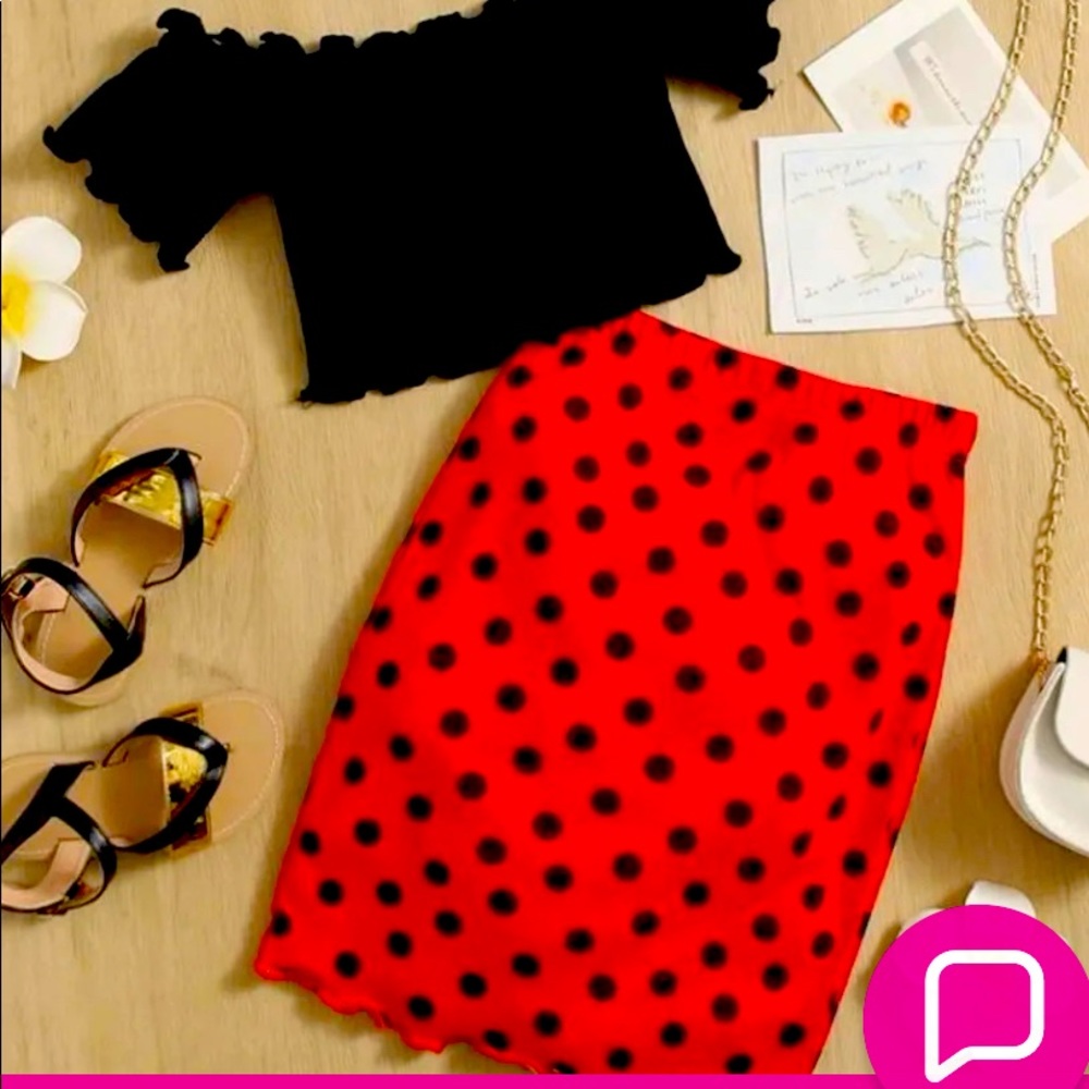 Brand New Ribbed!!! Little girls skirt set. Black top with a knee length skirt.